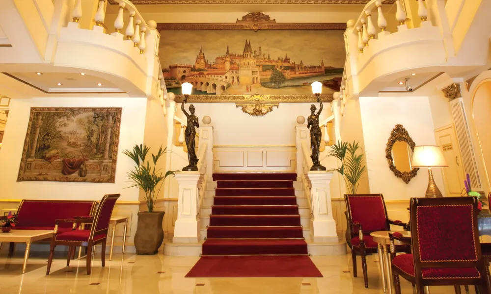 Moscow Hotel Dubai Lobby Stairs - Dubai